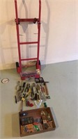 Handcart/dolly plus assorted tools and fasteners