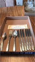 Carlton service for six silver plate flatware