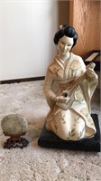 Asian figurine and Jade carving
