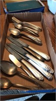 Service for six Rogers silver plate flatware