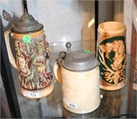 COLLECTION OF 3 OLD STEINS INC. C.R.G.M.