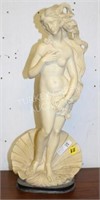 SCULPTURE OF NUDE WOMAN IN SEA SHELL