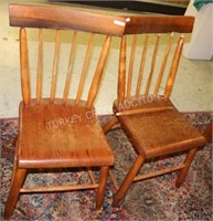 PR PRIMITIVE SPINDLE BACK CHAIRS, 1 AS IS
