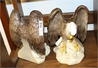 FIGURAL EAGLE POTTERY BOOKENDS