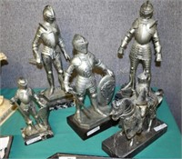 5 COATS OF ARMOR FIGURES, MADE IN ITALY, 4 OF.