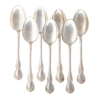 Set of 7 Towle "Old Master" sterling dessert spoon