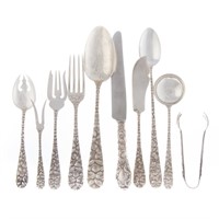 Schofield "Baltimore Rose" sterling flatware for 6