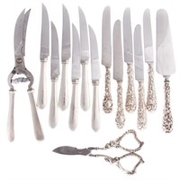 Assortment of sterling handled flatware utensils