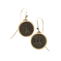 A Pair of Vintage Coin Earrings in Gold
