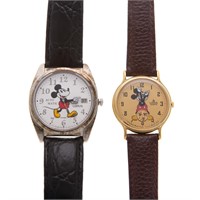 A Pair of Mickey Mouse Watches by Lorus