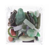 A Bag of Loose Jade and Nephrite