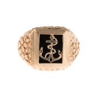 A Gentlemen's Anchor Ring in Gold