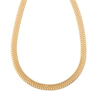 A Lady's Braided Necklace in 14K Gold