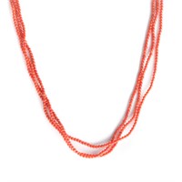 Three Strands of Very Fine Coral Beads