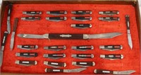 Antique Folding Knives sampler in case