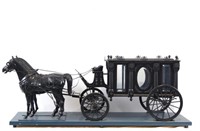 Horse drawn Hurst carriage & horses model