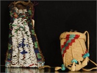 2 Exquisite Native American items pouch & papoose