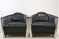 Pair of Modern Aviator pilots Club Chairs