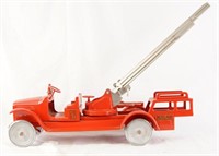 Antique Steel Toy Buddy L Aerial fire truck