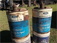 Vintage 5 gallon oil cans