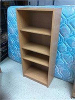 4 tier bookshelf / shelving unit. Some damage as