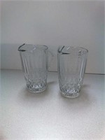 2 matching Large glass water pitchers