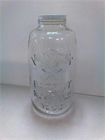 Glass mason's jar with eagle includes lid