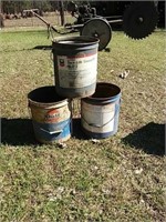 Vintage lubricant buckets or grease buckets
