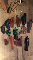 High end leather revolver holsters