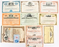 Coin Lot of Beautiful Stock Certificates