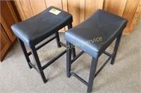 2 Black Counter Height Stools