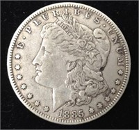 Morgan Silver Dollar 1885,  Philadelphia Mint