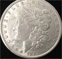 Morgan Silver Dollar 1888, Philadelphia Mint