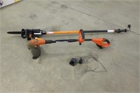 ELECTRIC POLESAW WITH WEED WHIP, BOTH WORK PER