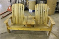 CEDAR DOUBLE CHAIR WITH CENTER TABLE, UNUSED