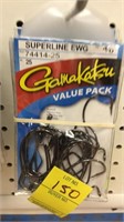(10) Gamakatsu 4/0 Worm Hooks 25 count packs