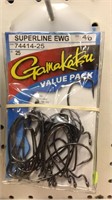 (6)  Gamakatsu Superline EWG 4/0 hook packs