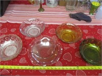 5pc Vintage Glass Serving Bowls