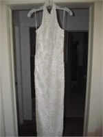 David's Bridal Beaded Wedding Gown & Accs