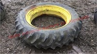 13.6-38 tire on rim