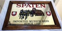 Spaten Munich Beer Framed Mirror