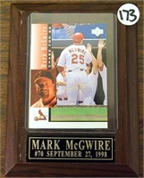 Mark Mcgwire Chase For 62 Plaque