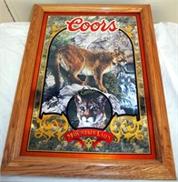 Coors Beer Nature Series Mountain Lion Mirror