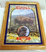 Coors Beer Nature Series Buffalo Mirror