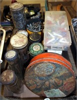 Lot Of Fasteners & Vintage Jars