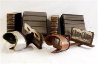 2 Stereoscope viewers w 2 books & pictures