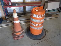 Assorted Orange Safety Cones & Barrels