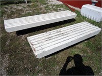 6' & 8' Wooden Benches with metal base