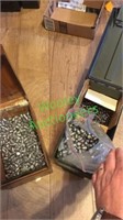 50 Cal ammo can and wooden box full of .45 ACP and