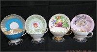 4 cups and saucers, Aynsley,Taylor and Kent,